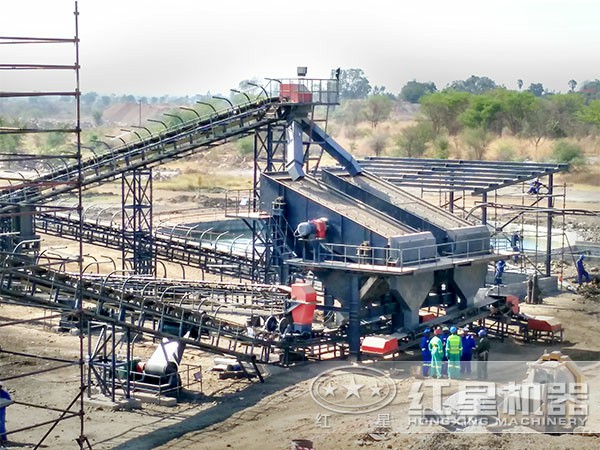 河卵石、青石破碎生產(chǎn)線現(xiàn)場1 河卵石、青石破碎生產(chǎn)線現(xiàn)場1