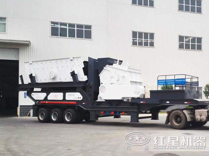 反擊破移動破碎機、二段破碎粒度均勻，產量高