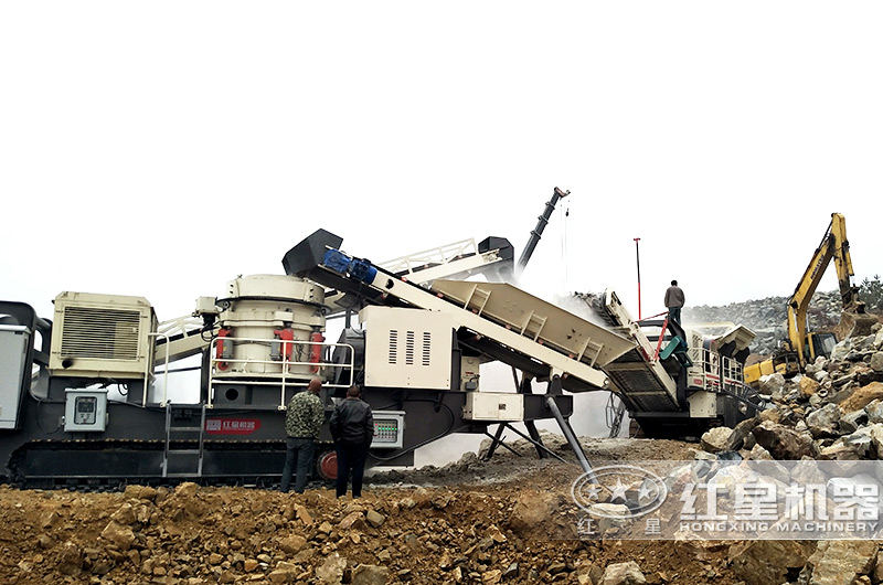 移動圓錐式破碎機(jī)安徽現(xiàn)場圖 移動圓錐式破碎機(jī)安徽現(xiàn)場圖