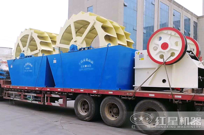 時產200噸破碎洗沙設備發貨中 時產200噸破碎洗沙設備發貨中