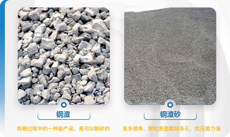 鋼渣制砂前后對比圖 鋼渣制砂前后對比圖