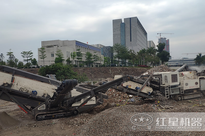 湖南長沙移動破碎機現場